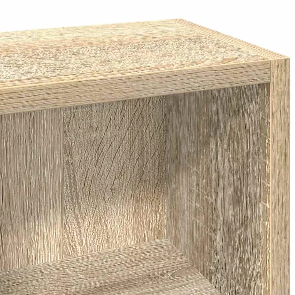 Generisch Regał na płyty CD, regał na media z przegródkami na regał stojący, stabilne przechowywanie, nowoczesny design, do salonu i biura (Sonomaoak, 2)