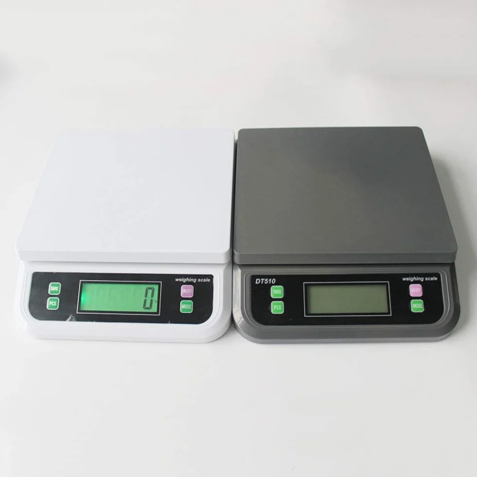Elektroniczna waga kuchenna 30kg/1g, cyfrowa waga spożywcza, domowe gotowanie, ważenie owoców, waga wielofunkcyjna (Bianco)
