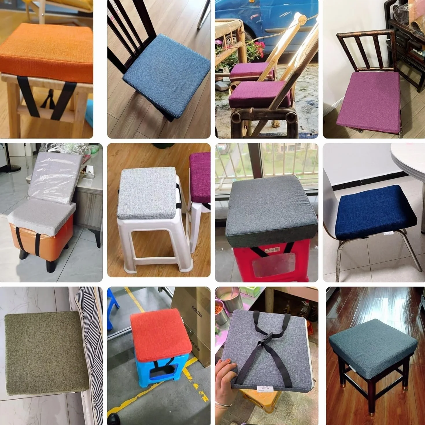 Poduszka na siedzisko z pianki memory foam o grubości 3/5/8 cm, antypoślizgowe podkładki na siedziska, krzesła do jadalni z możliwością zdejmowania, krzesła barowe(Dark coffee,30X30x5CM)
