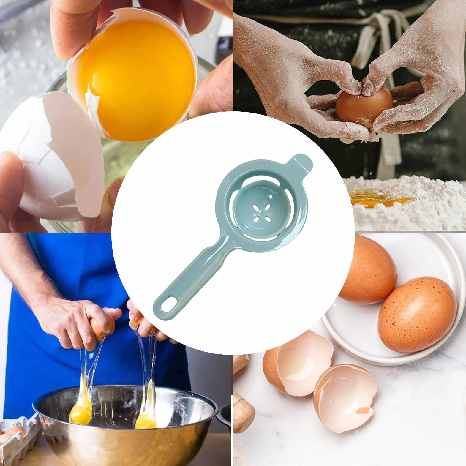 Narz?dzie oddzielania bia?ek - przesiewacz ?ó?tka, gad?et kuchenny kontaktu z ?ywno?ci?, ?atwy separator pieczenia w kuchni domowej, trwa?y separator ?ó?tka z bia?ek, akcesoria