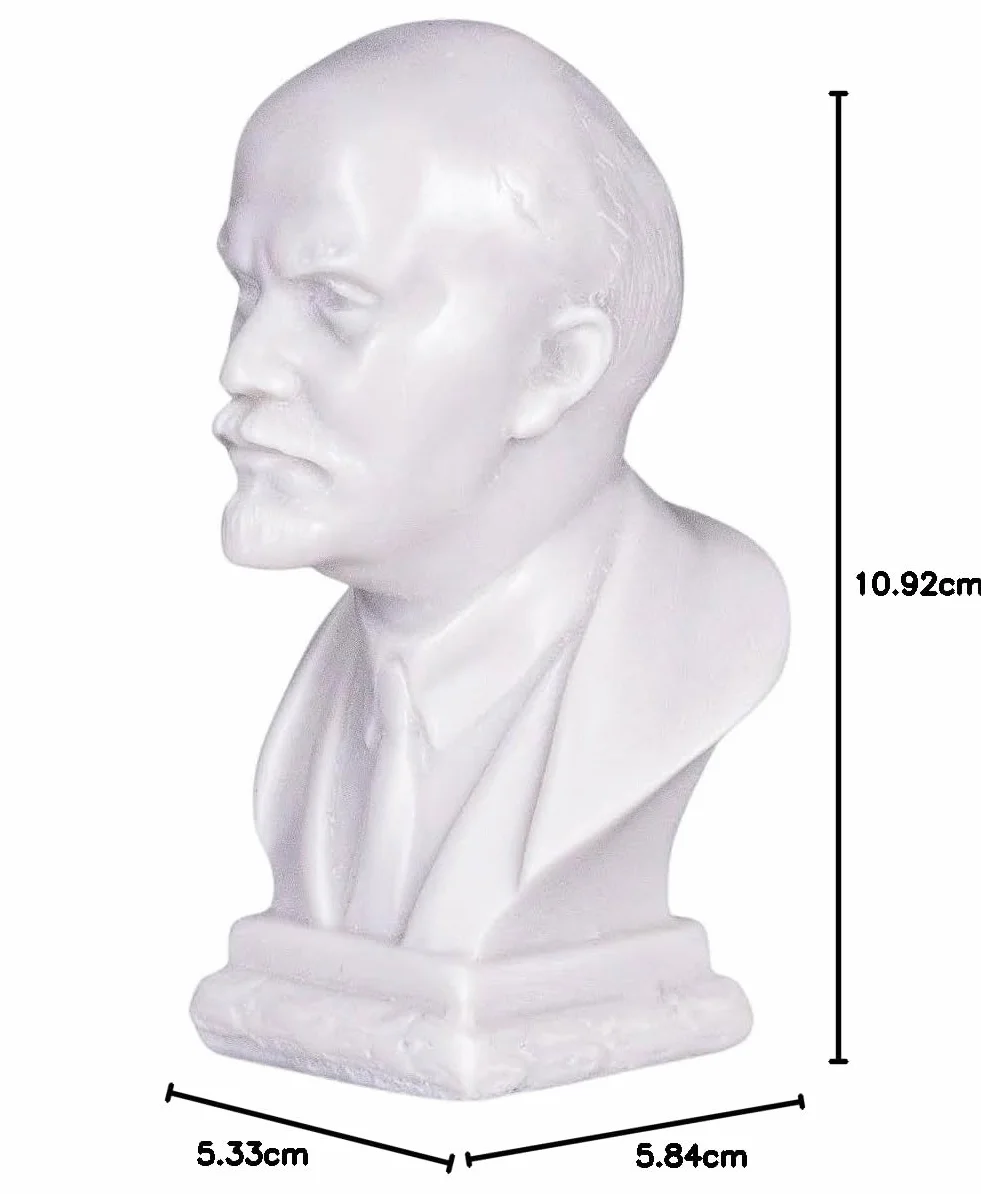 Radziecki rosyjski przywódca ZSRR Władimir Lenin marmurowy popiersie rzeźba 9,5 cm