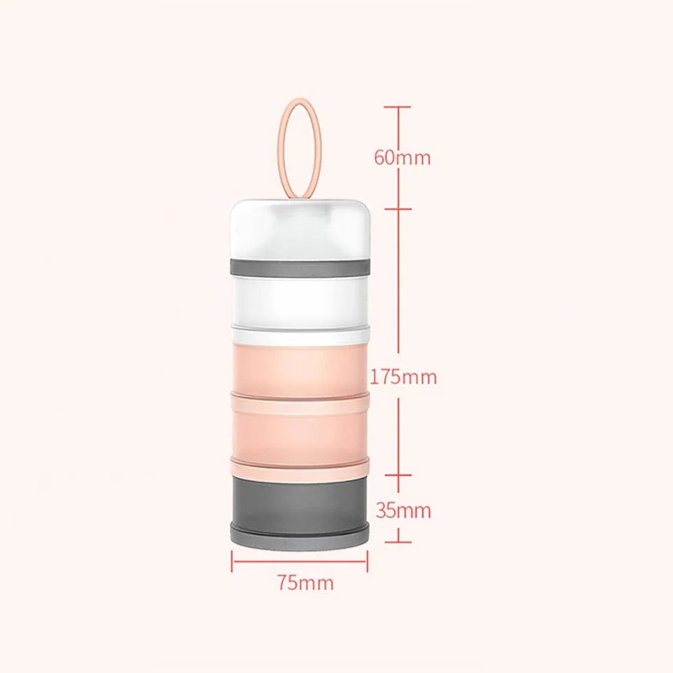Queta Dozownik mleka w proszku dla niemowląt, 480 ml, Twist-Lock, można układać w stos, w podróży, bez BPA, pojemnik do przechowywania przekąsek, ziarna, żywności, owoców, przekąsek, 2 szt