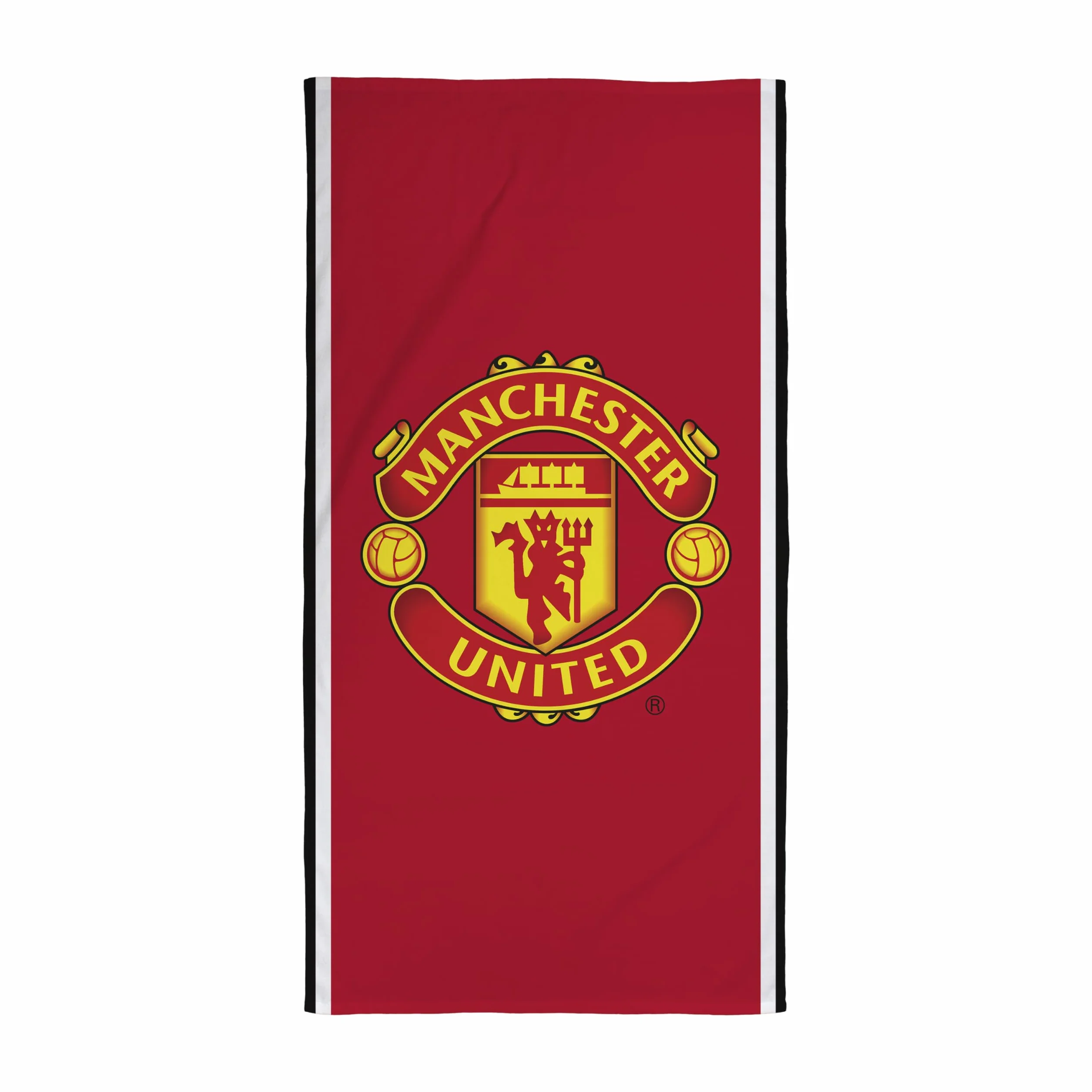Manchester United Oficjalny ręcznik FC Character World, super miękki w dotyku, design klubu piłkarskiego | idealny do domu, wanny, plaży i basenu, jeden rozmiar 75 cm x 150 cm, 100% bawełna