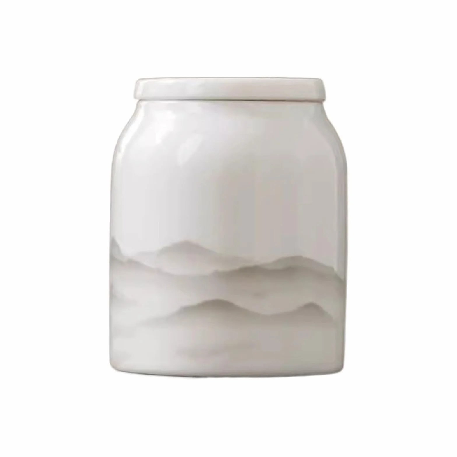 Puszki na herbatę Biała porcelana pojemnik na herbatę chińska uszczelka czarna zielona herbata przenośny pojemnik na herbatę słoik do przechowywania Pojemnik do przechowywania herbaty