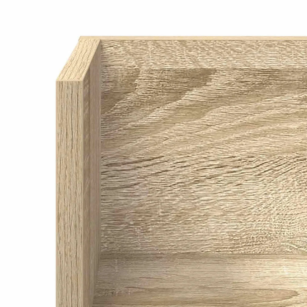 Regały ścienne, zestaw 2 sztuk, dąb sonoma, 100 x 16,5 x 16,5 cm, materiał drewnopochodny, pływające półki ścienne do salonu, sypialni, wszechstronne możliwości montażu