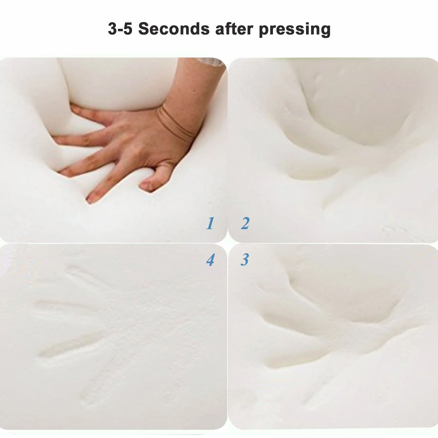 Poduszka z Pianki Memory Foam Wysoka Gęstość Ergonomiczna do Spania z Poszewką Bambusową