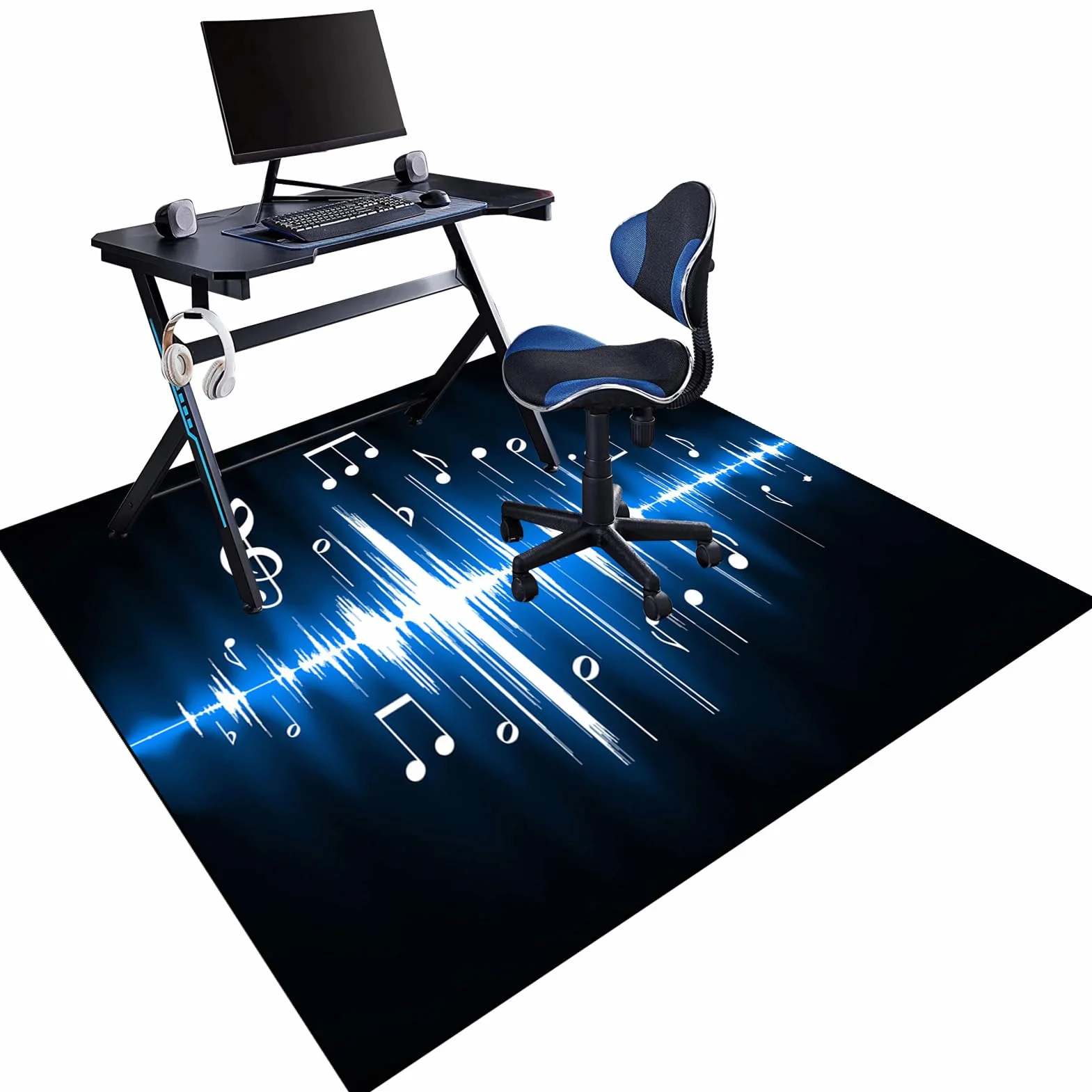 Dywan Krzesło Gamingowe, Ochraniacz Podłogi Wózki Inwalidzkie Biuro, Mata Ochronna Na Podłogi, Antypoślizgowa Mata Do Komputera Gry Na Podłogę 160 x 230 cm