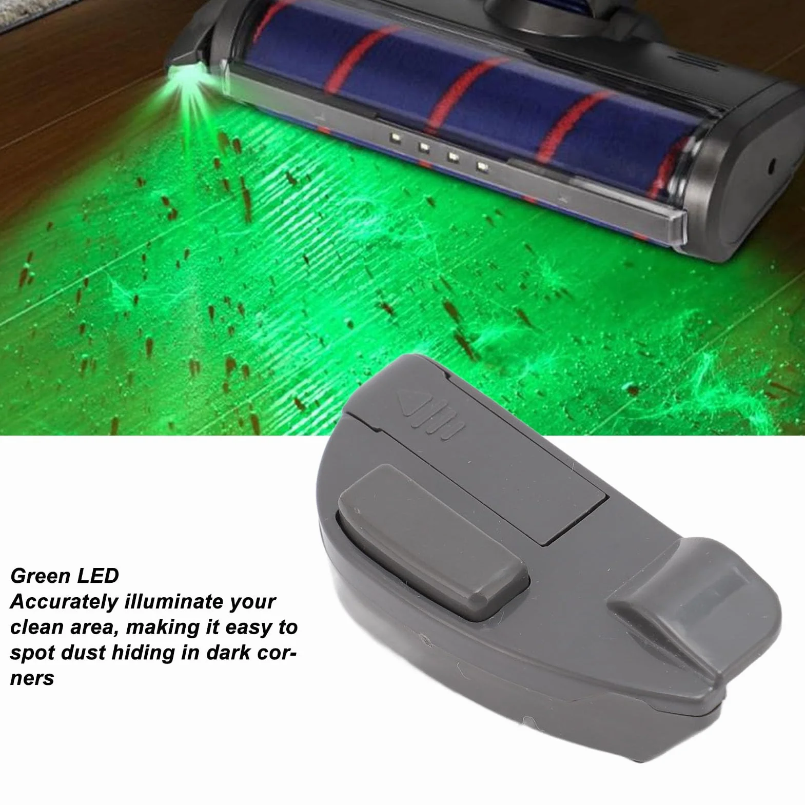Lampa LED do Wyświetlania Kurzu w Odkurzaczu dla Rekina Bissella, Zielone światło Ujawnia Mikroskopijny Kurz sierść Zwierząt Kot Futro Psa, Uniwersalne Akcesoria Ulepszenia