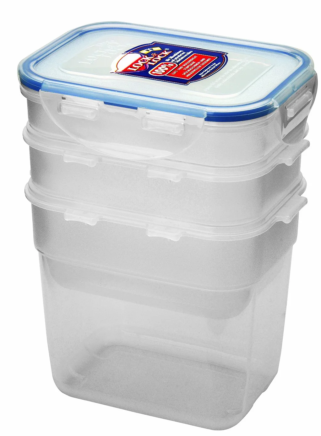Lock&Lock zestaw pojemników na żywność, 18-częściowy zestaw pokrywek (6 x 550 ml, 6 x 800 ml, 6 x pudełko 1 l), możliwość układania w stos, pusta w sobie i wielofunkcyjna szpachla do drewna oliwkowego