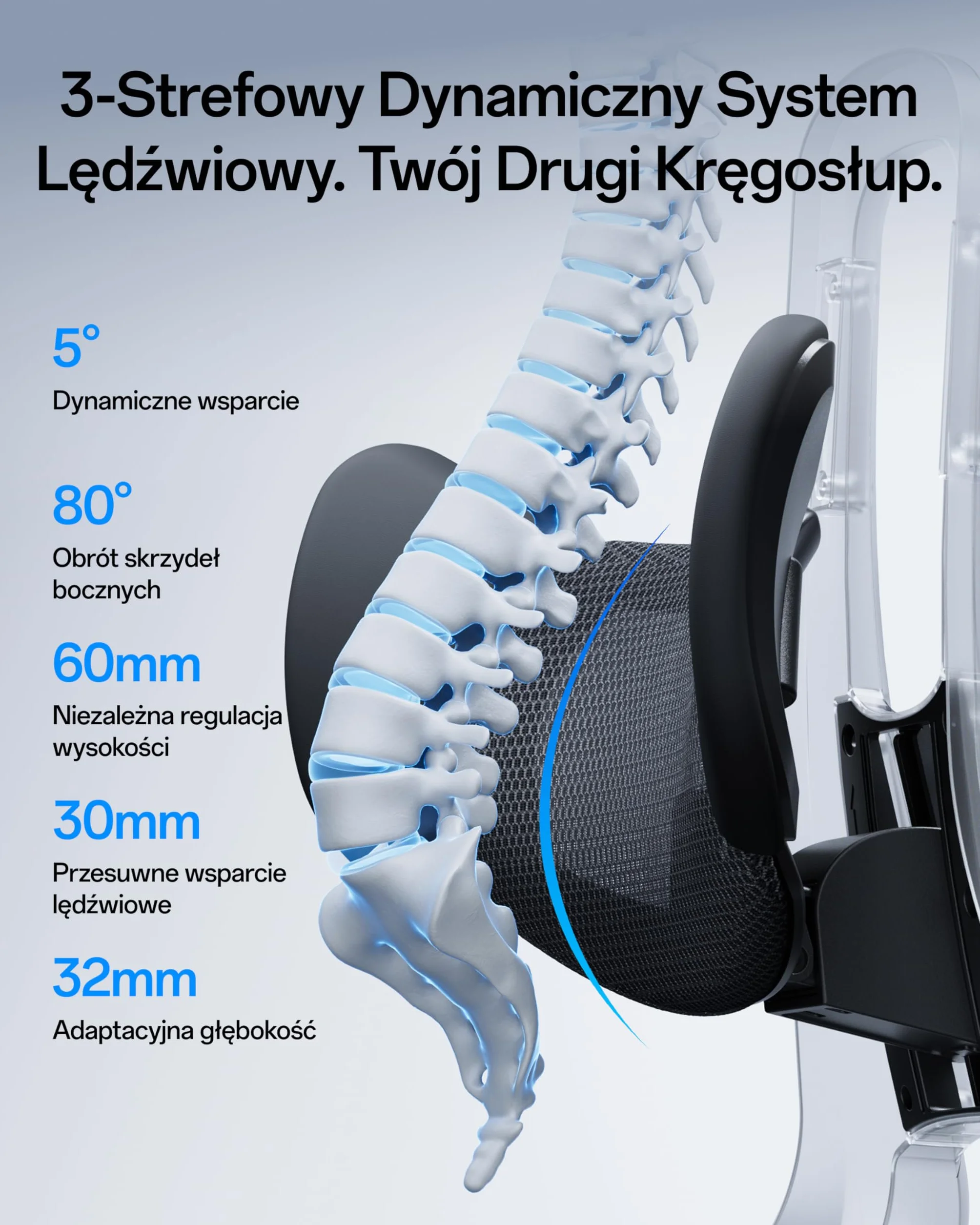 Hbada E3 Pro Edycja 2026 Ergonomiczne Krzesło Biurowe, Ergonomiczny Fotel Siatkowy z 3-strefowym Pływającym Wsparcie Lędźwiowym, Zagłówek 4D, Podłokietniki 720° (Czarne, Bez podnóżka)
