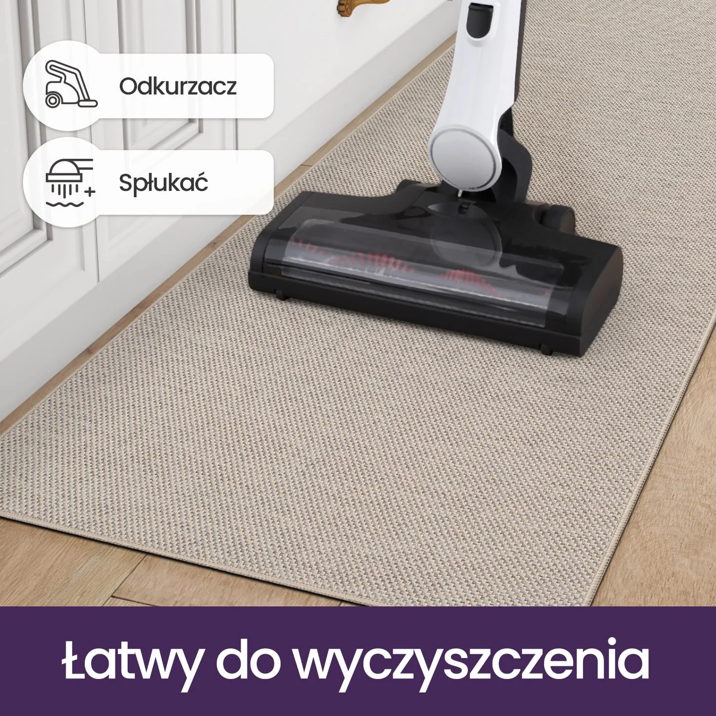 DEXI 2-częściowy zestaw dywaników kuchennych, antypoślizgowy, zmywalny, gumowy spód, długa mata podłogowa, zestaw chodników do przedpokoju, jadalni i wejścia, 43 x 75 cm + 43 x 150 cm, beżowa