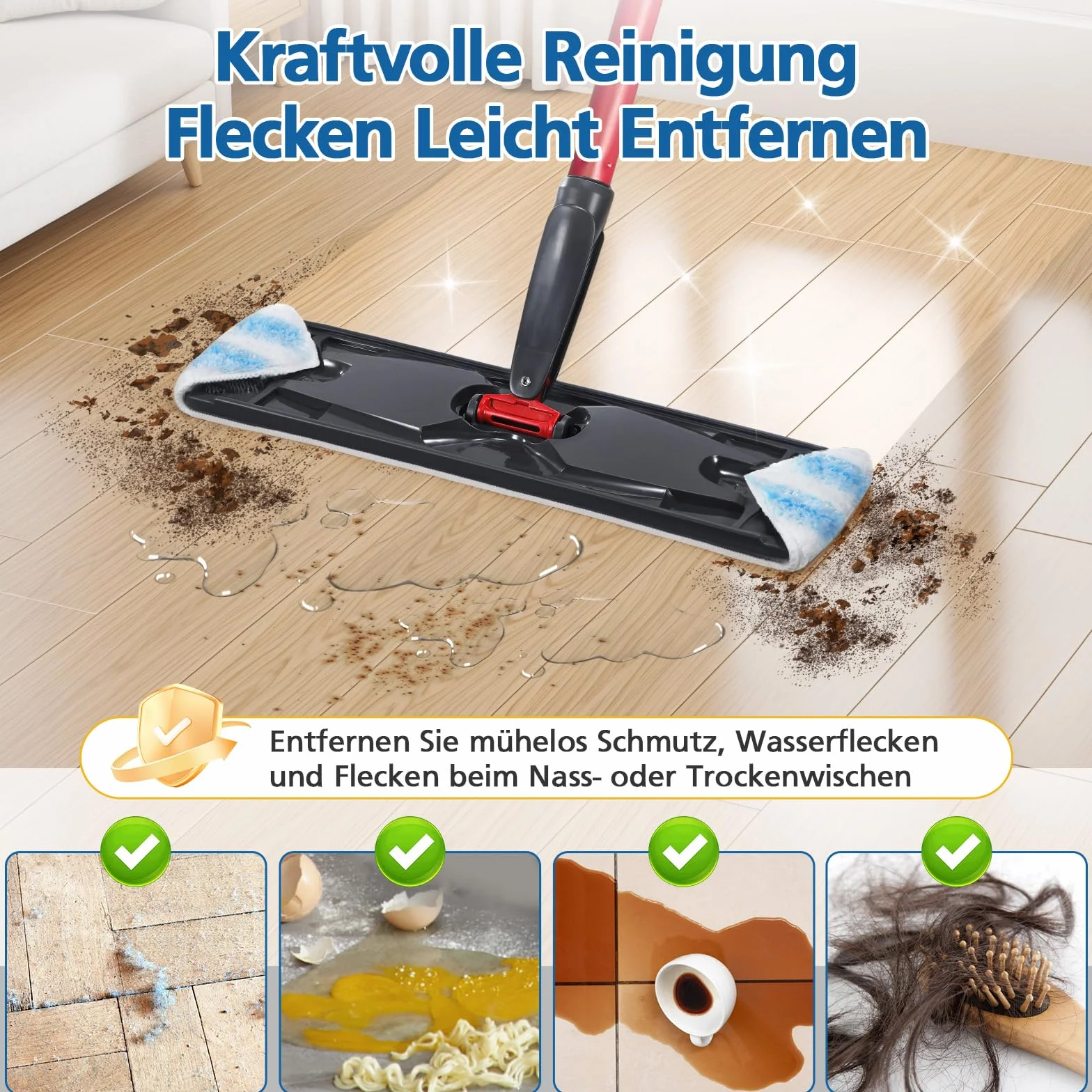 6 sztuk podkładek z mikrofibry, kompatybilne z Vileda H2PrO i O-Cedar H2PrO, zapasowe pokrycie, szybkie usuwanie plam