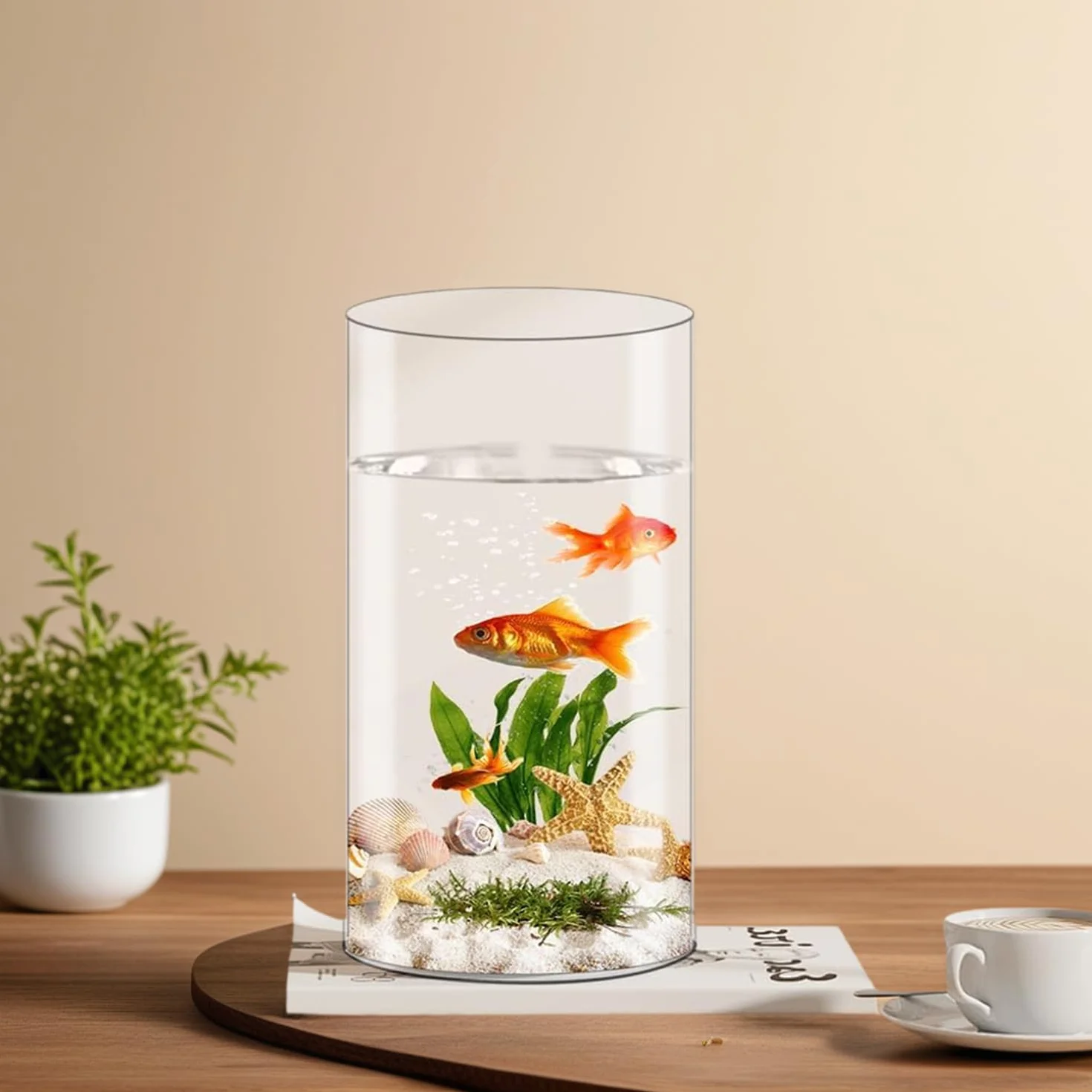 Akrylowy wazon przezroczysty plastikowy cylindryczny na kwiaty 20x10 25x12 cm