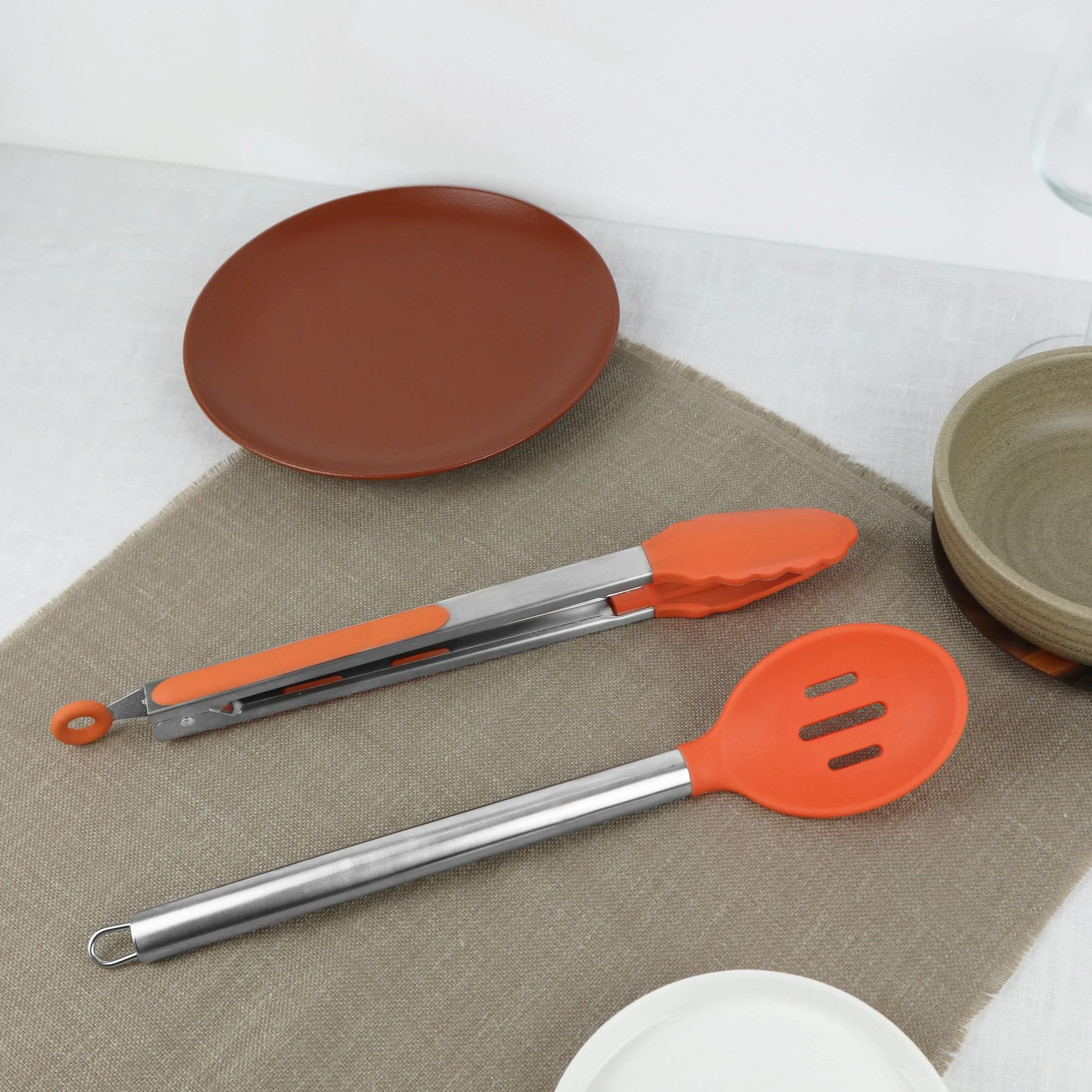 Pintinox Chef 72000251 szczypce do serwowania z silikonu, uchwyt ze stali nierdzewnej