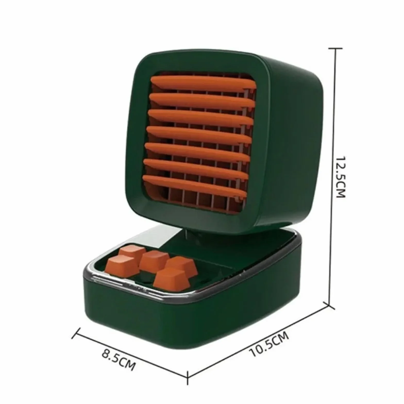Przenośny wentylator klimatyzacji Miniwentylator Inspirowany Konsolą Do Gier W Stylu Retro Z Funkcją Mgiełki Do Szybkiego Chłodzenia Do pokoju, domu, biura (Color : Blue)