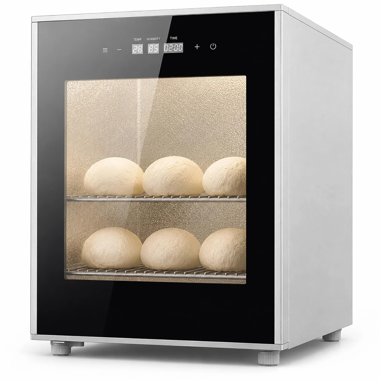 Elektryczne pudełko do wyciskania ciasta, 40 l, kontrola temperatury 20-50°C, panel dotykowy do fermentacji chleba i produkcji jogurtu, idealne do przygotowywania ciasta