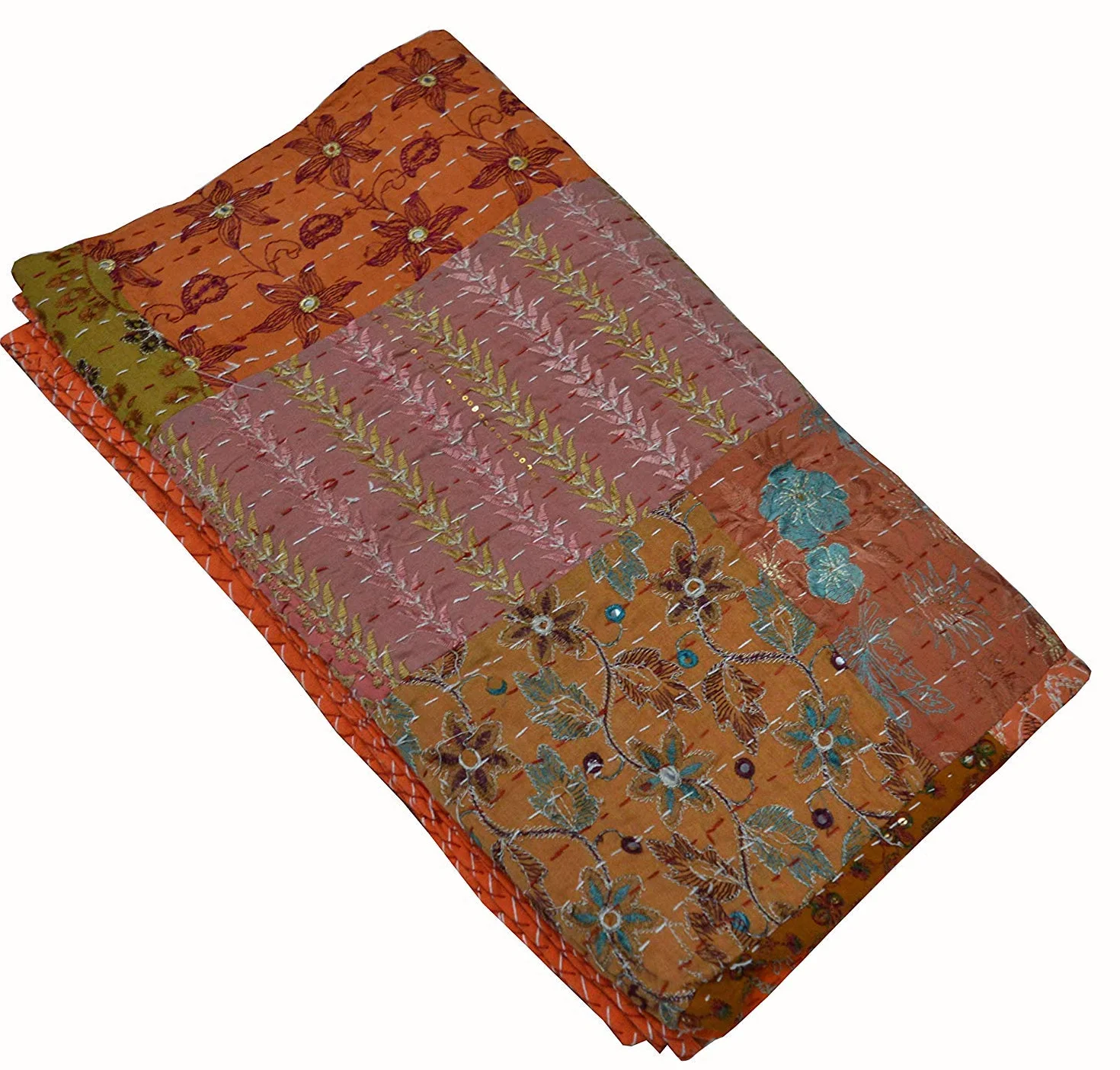 Indyjska narzuta Assoted Home Decor Kantha kołdra Kantha dwustronna narzuta na łóżko ręcznie szyta patchworkowa narzuta na łóżko Khambhadiya