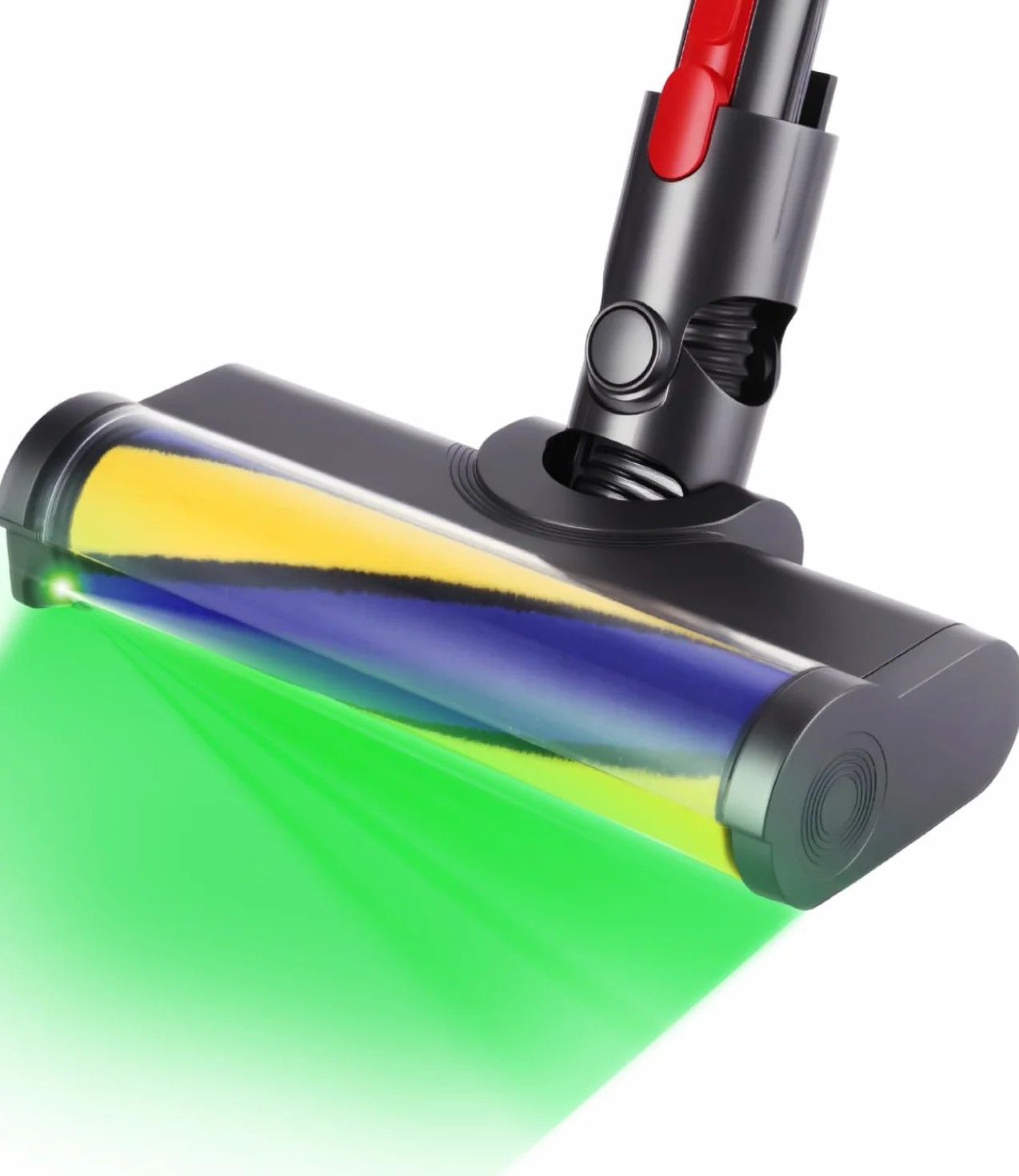 Szczotka kompatybilna z Dyson V7, V8, V10, V11, V15, Turbinowe szczotka elektryczna diodami LED, Wymienna głowica do odkurzacza, Miękki wałek szczotki, do twardych podłóg, dywanów