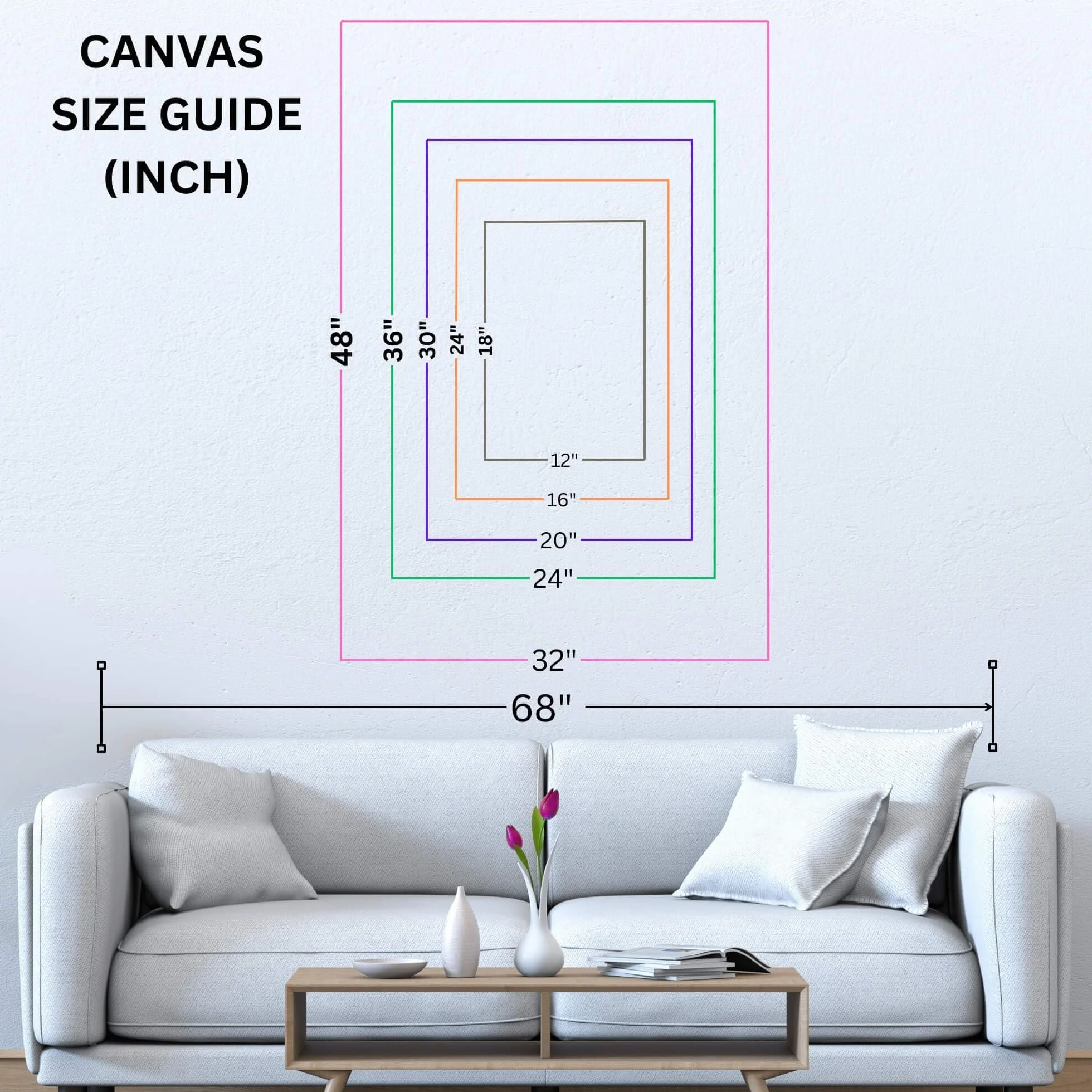 Vintage Dancers Canvas Print – Living Room, Above Console Table 20×30 inch (50×75 cm) - Vertical / 1.25 inch (3 cm)