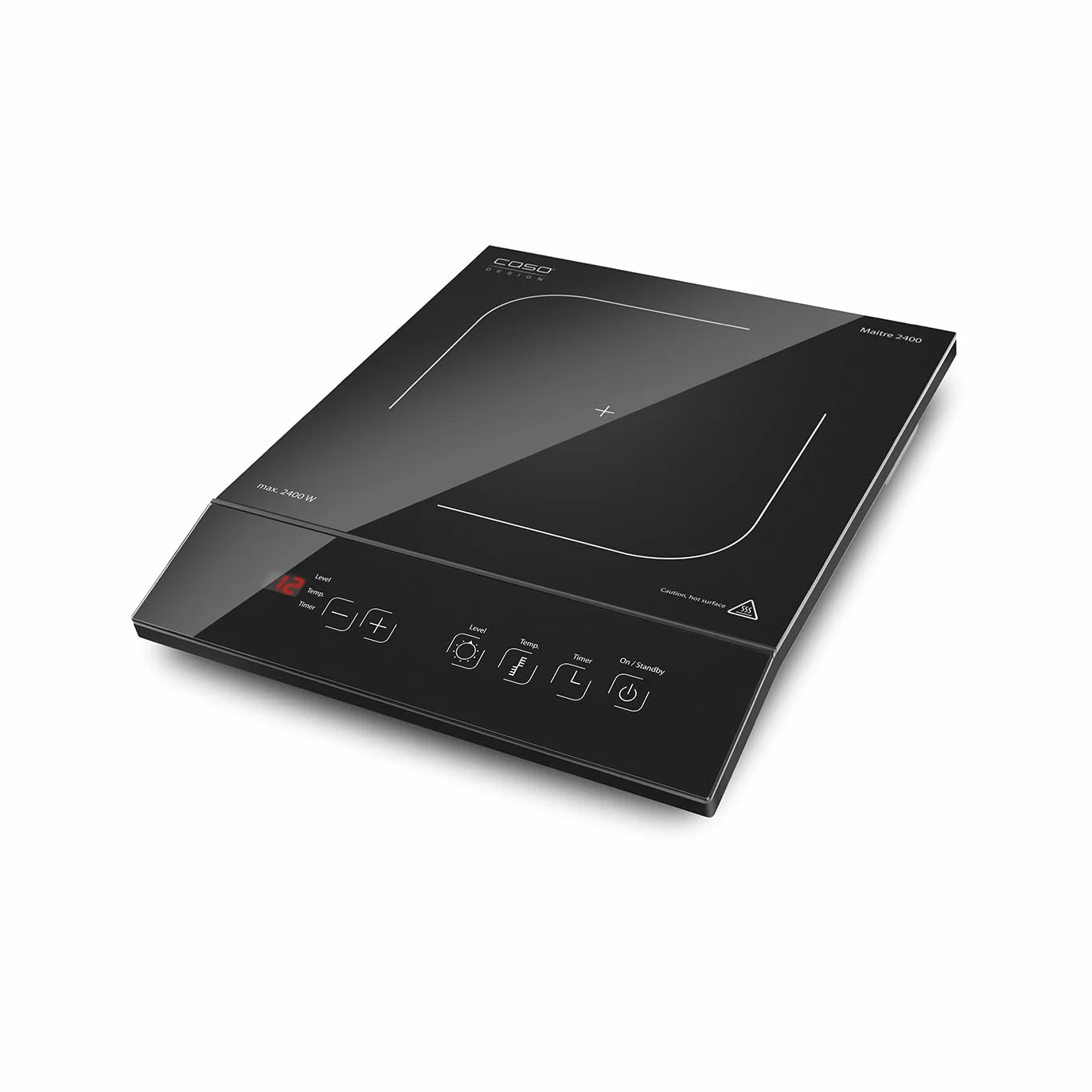 CASO Maitre 2400 mobilna płyta indukcyjna 2400 W SmartControl 12 poziomów 60-240°C timer 180 min garnki 26 cm ceramika szklana