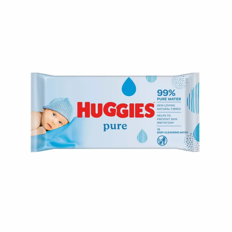Huggies Baby Wet Pure Extra Care Chusteczki - 72 x 10 pudełek