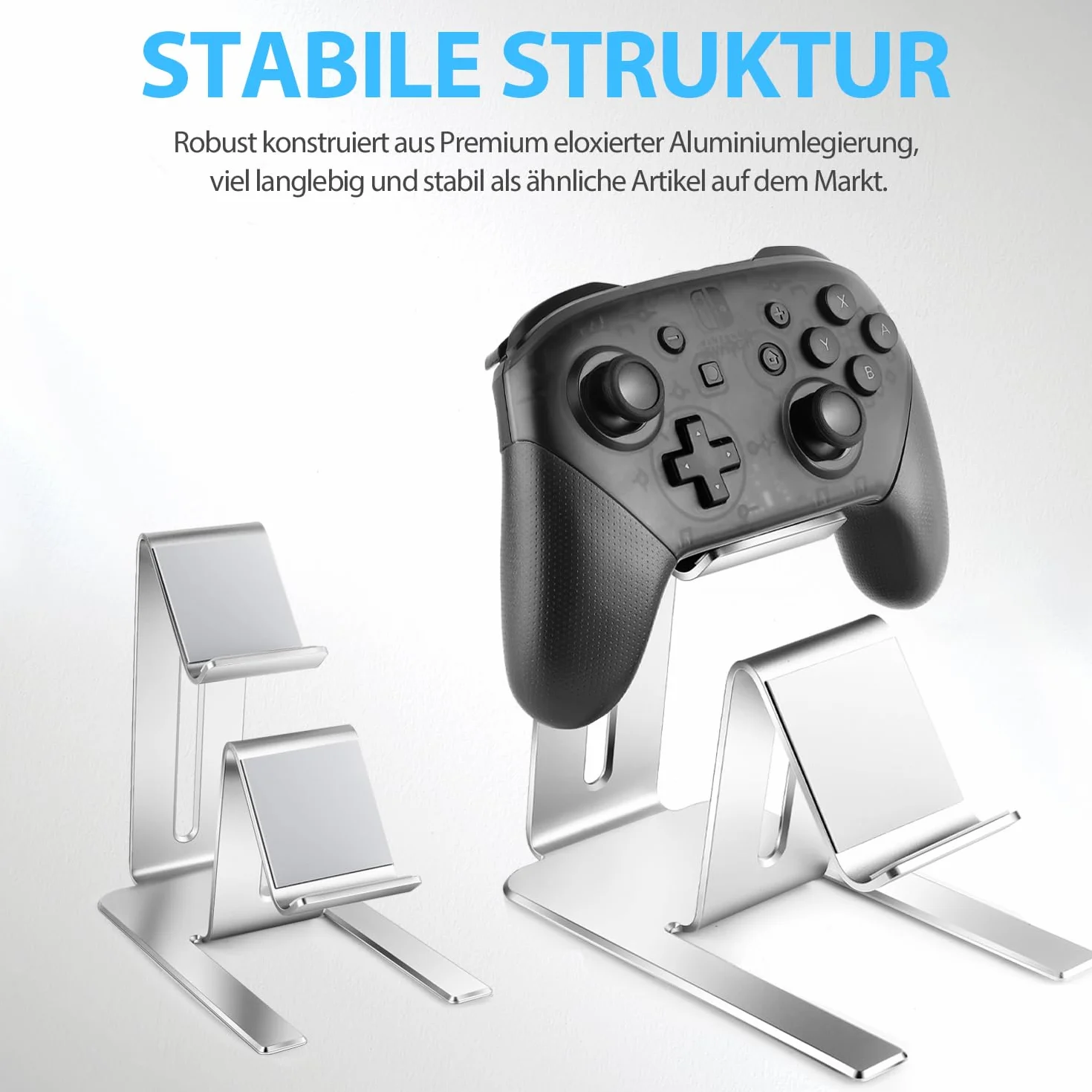 Uchwyt na kontroler gier, uniwersalny uchwyt na kontroler, aluminiowy stojak na kontroler do PS5, PS4, Xbox One, Xbox Series X S, Switch Pro akcesoria gamingowe