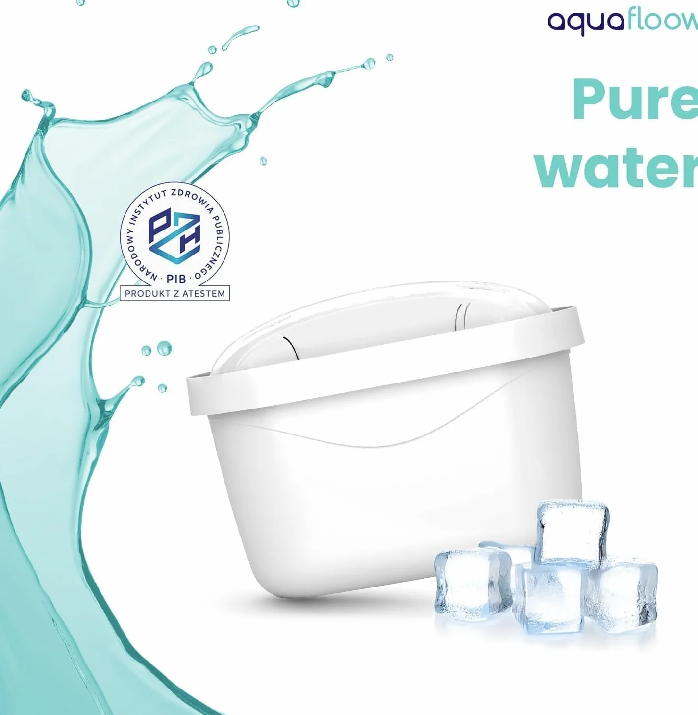 Aquafloow Wkłady Filtrujące do Dzbanka Filtrującego Wodę 4 Sztuki | Zamiennik Filtra Dafi Unimax Aquaphor A5 Brita Maxtra+ Philips AWP212/10 | Redukcja Kamienia