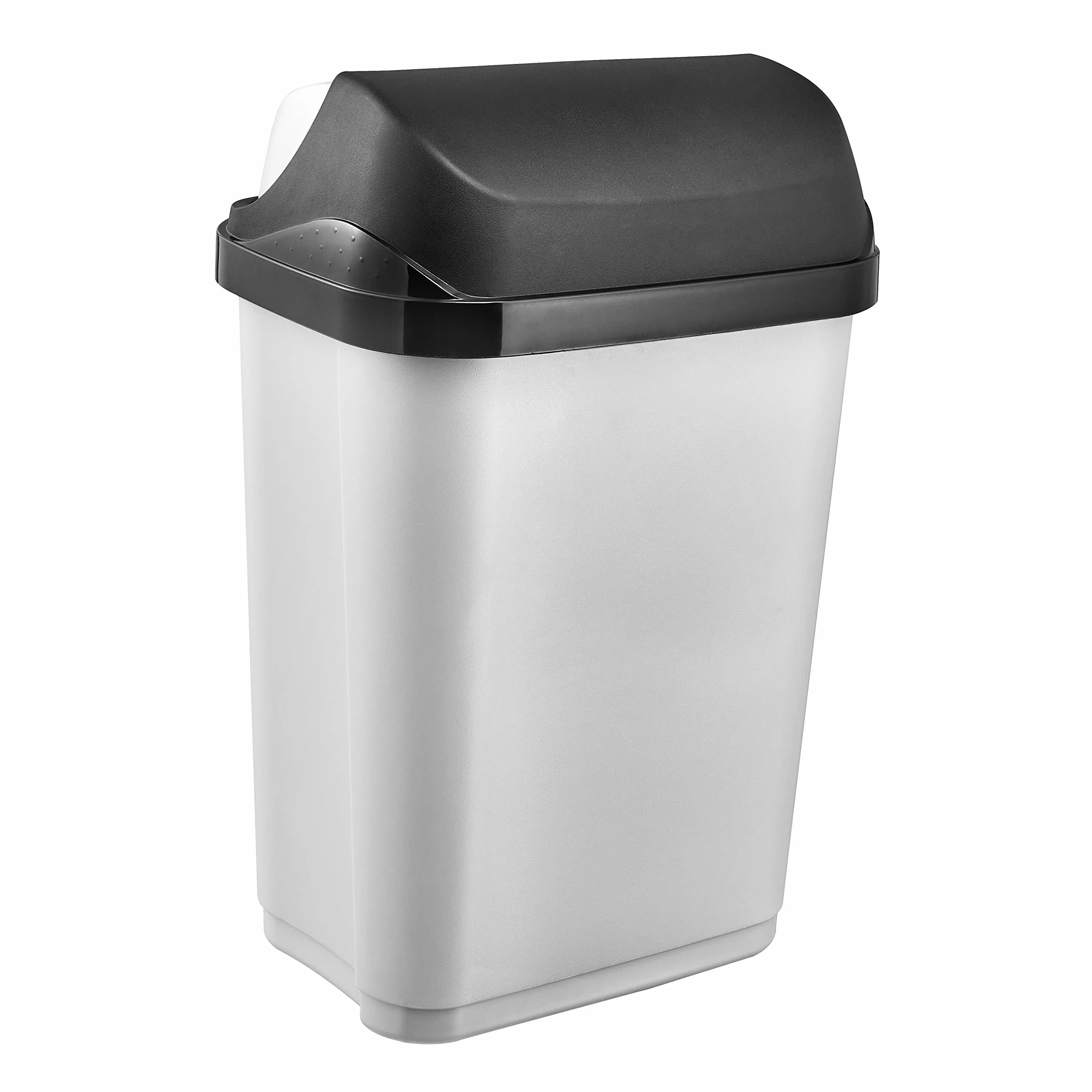 keeeper Kosz na śmieci z odchylaną pokrywą, 10 l, Rasmus, Srebrny