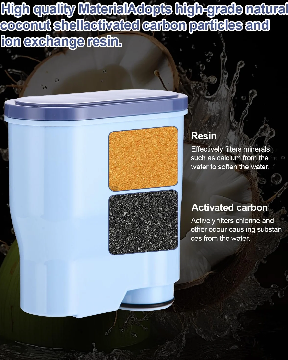 Zestaw 4 wymiennych filtrów wody Kompatybilny z Philips® AquaClean® CA6903/10, CA6903/22, Kompatybilny z Saeco® i filtrem wody do ekspresu do kawy Philips