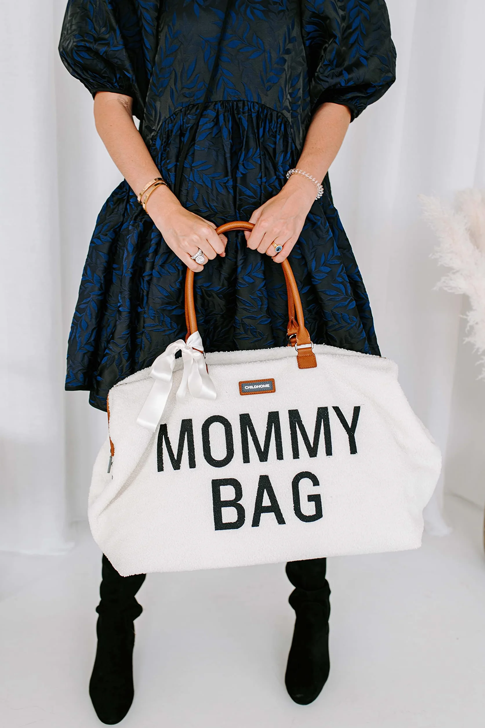 CHILDHOME, Mommy Bag, torba na pieluchy, dla kobiet w ciąży, torba podróżna, duża pojemność, regulowany pasek na ramię, kieszeń izolowana