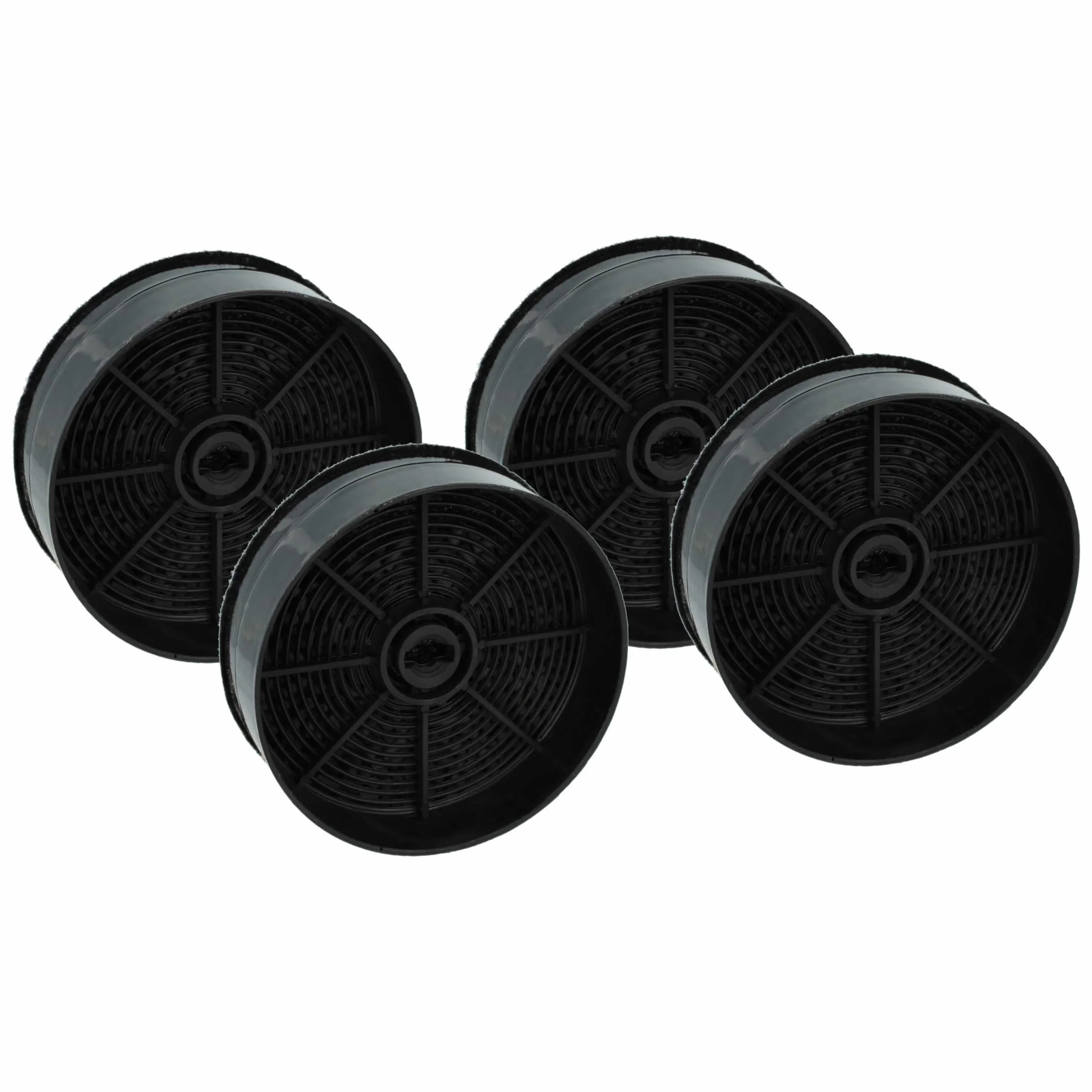vhbw 4 x filtr z węglem aktywnym zamiennik do Küppersbusch 61801346 do okapu kuchennego - 12,4 cm