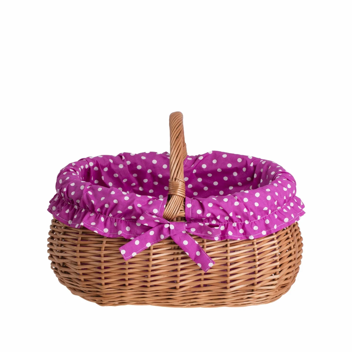 e-wicker24 kosz na zakupy z wikliny w naturalnym kolorze, kosz wiklinowy owalny