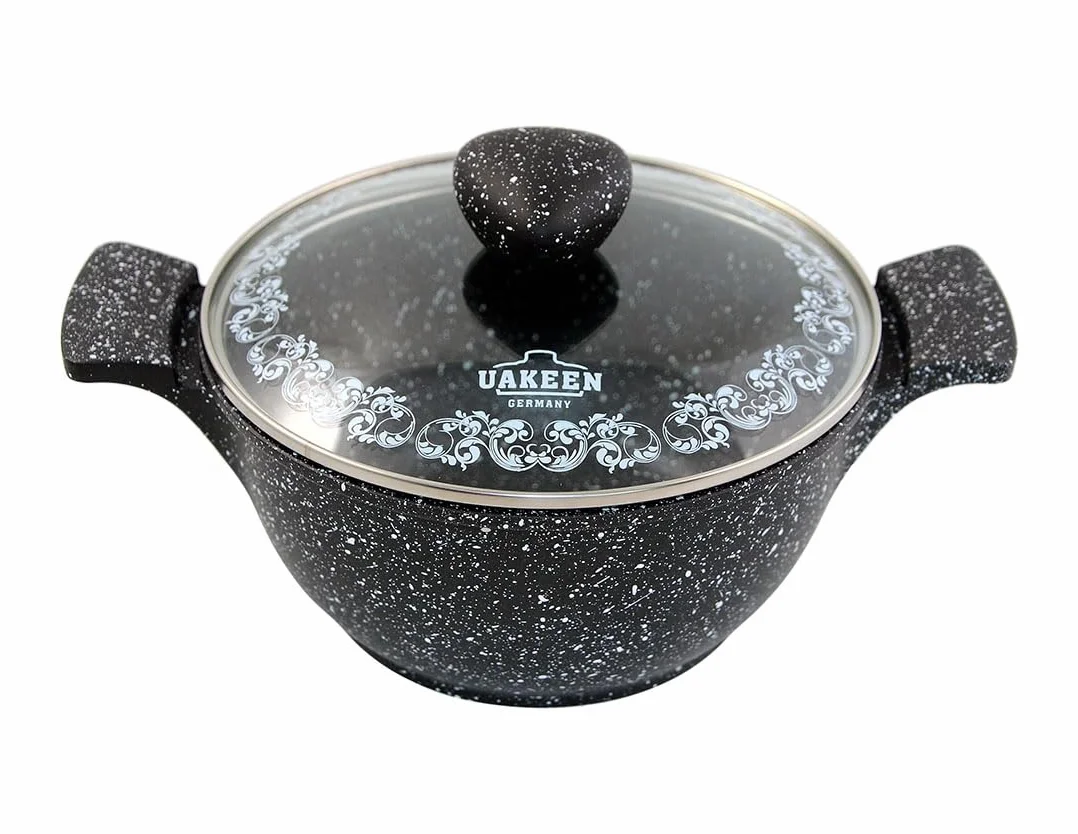Kazan z granitową powłoką ceramiczną, 2 litry, średnica 20 cm, ceramiczne wzornictwo