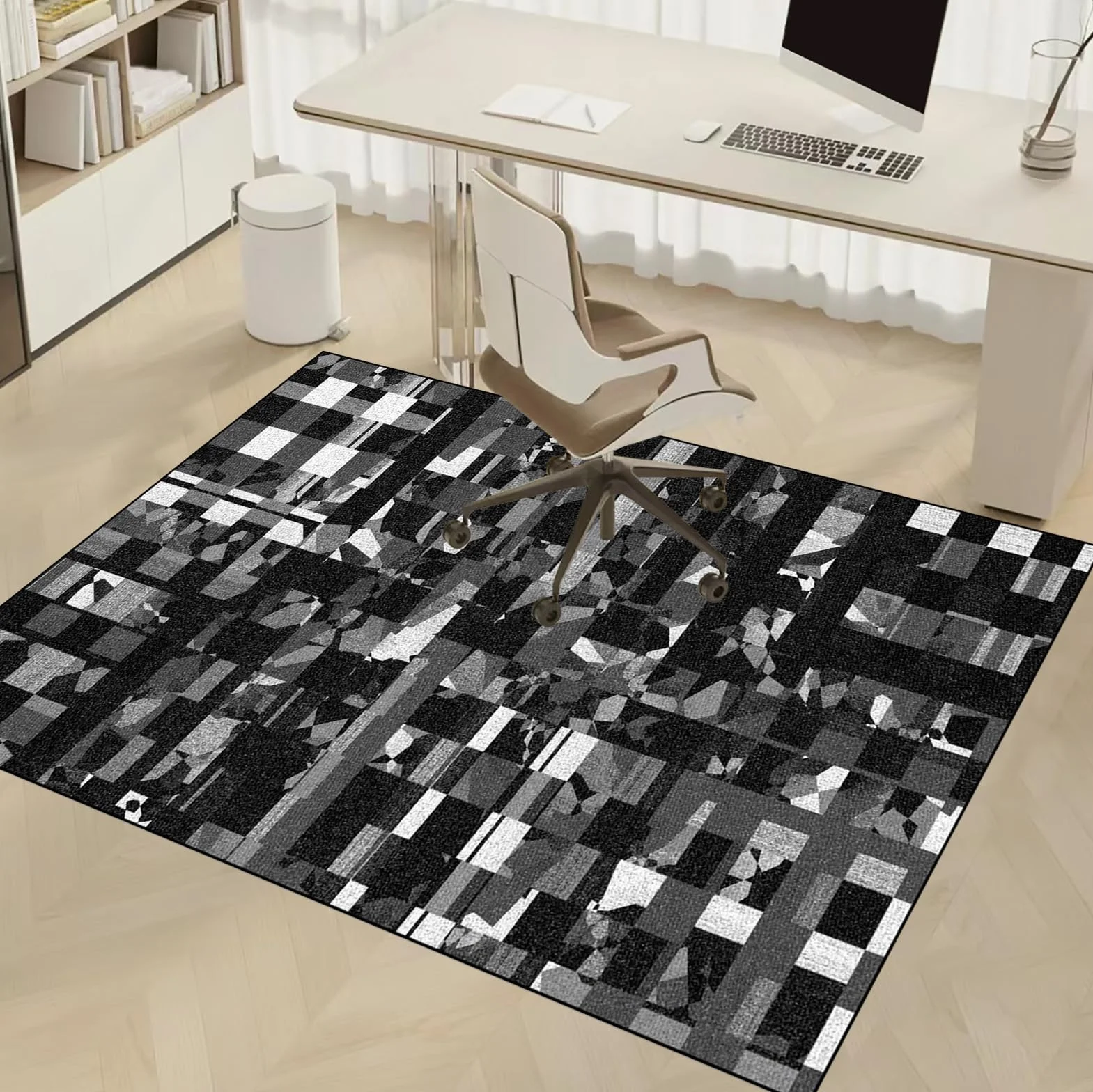 Dywan Krzesło Gamingowe, Ochraniacz Podłogi Wózki Inwalidzkie Biuro, Mata Ochronna Na Podłogi, Antypoślizgowa Mata Do Komputera Do Gier Podłogowych 110 x 160 cm