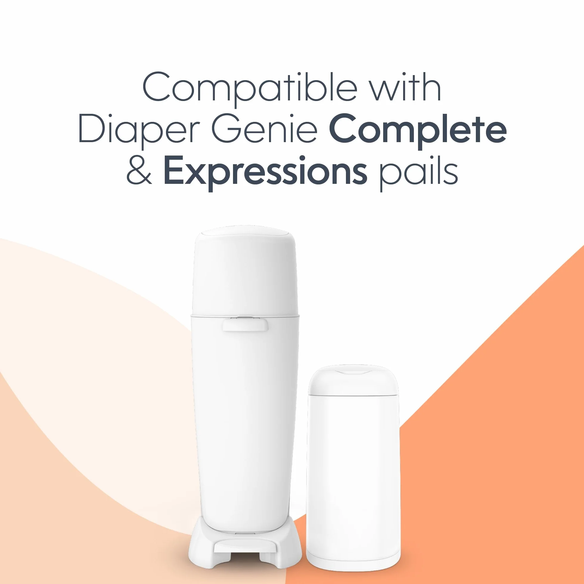 Diaper Genie Wkłady do torebek, 270 szt. (3 sztuki) czysty zapach prania, wkłady do wiader na pieluchy z maksymalną blokadą zapachu, pomieści do 810 pieluch dla noworodków