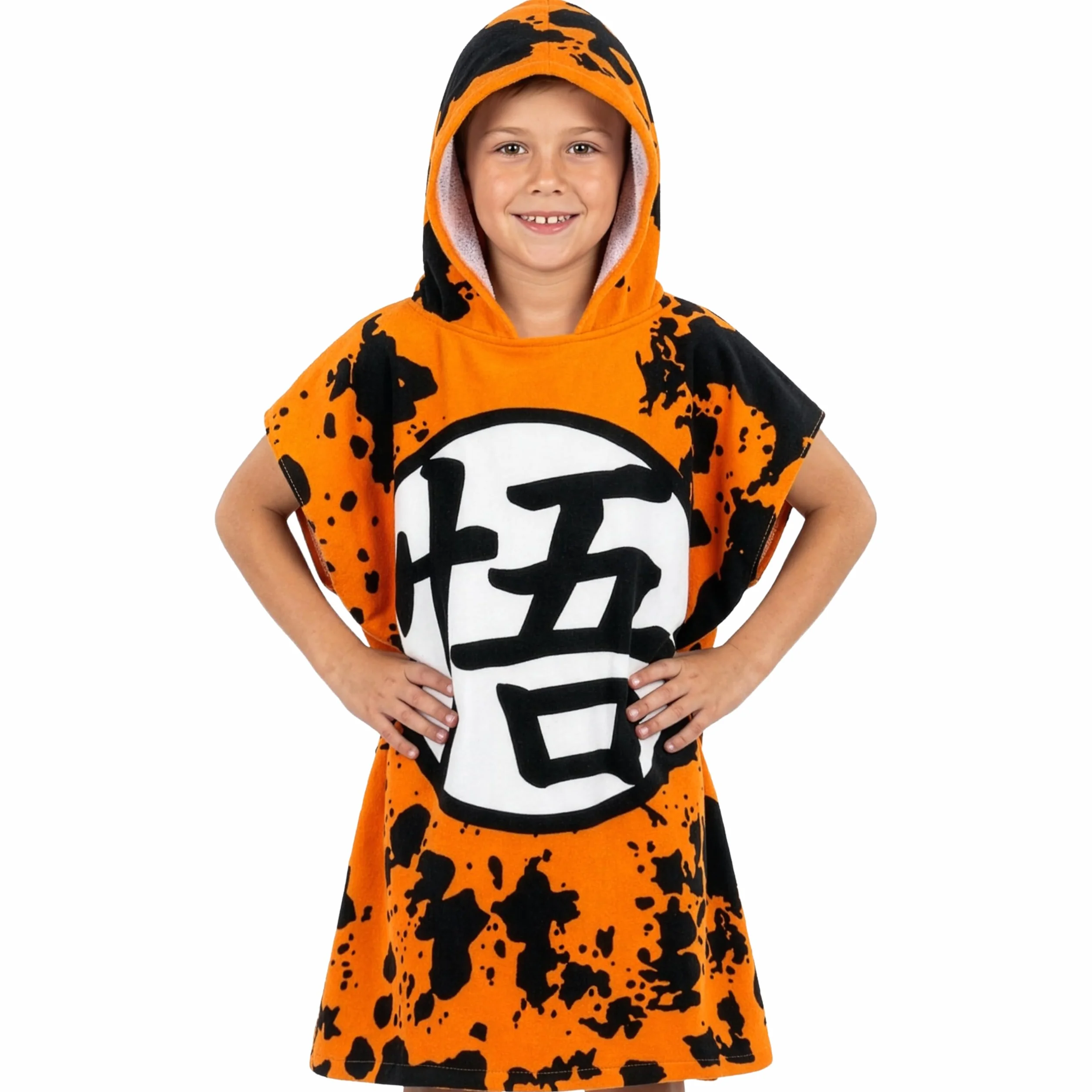Get Trend Ręcznik plażowy dla chłopców, poncho dla dzieci (pomarańczowy)