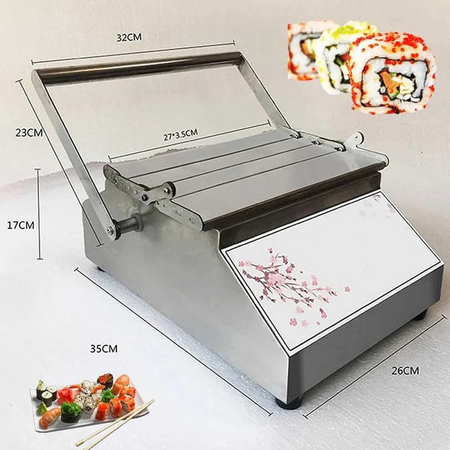 Ręczna kwadratowa maszyna do zwijania sushi, DIY forma do sushi, wydajny zestaw do robienia sushi do domu, restauracji, baru przekąskowego