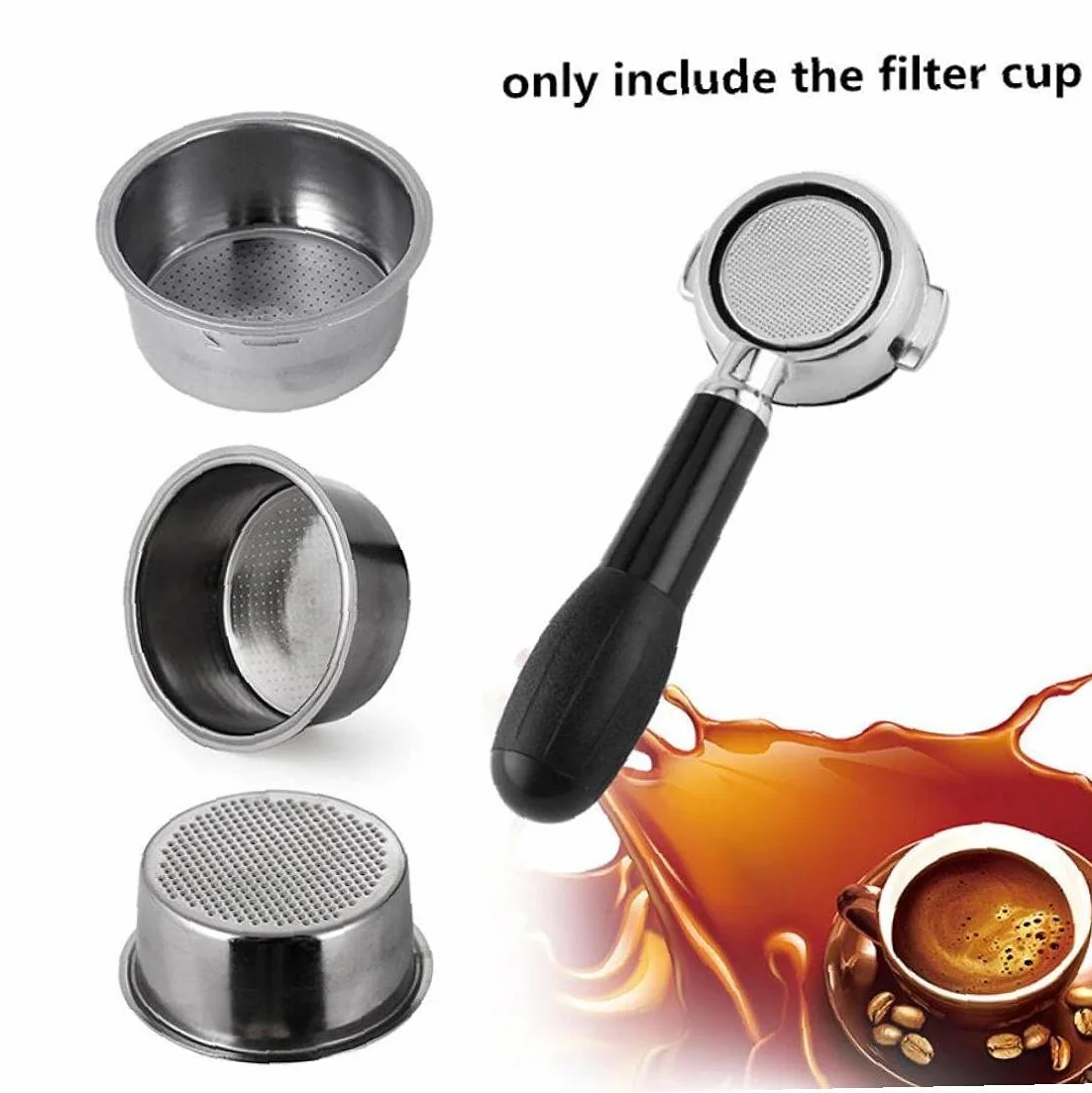 Filtr do kawy kubek ze stali nierdzewnej sitko do kawy bez ciśnienia filtr kosz produkty do kawy akcesoria kuchenne 51 mm