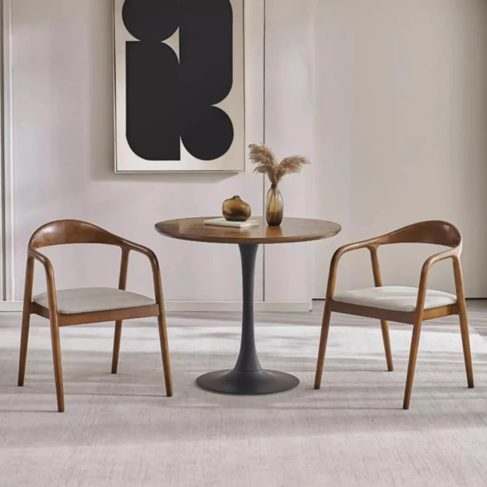 Nowoczesny okrągły stół jadalny 70 cm płyta MDF dla 4 6 osób małe meble kuchenne do wypoczynku i salonu współczesny design dla dużej rodziny jadalni