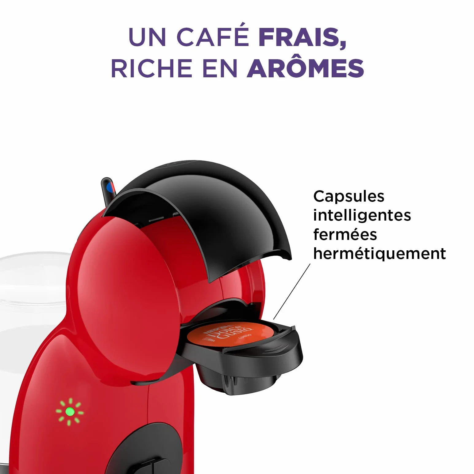 Krups NESCAFÉ Dolce GUSTO PICCOLO XS czerwony czarny ręczny ekspres do kawy na kapsułki