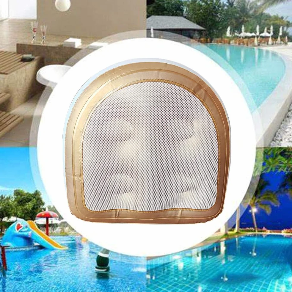 Nadmuchiwana poduszka do kąpieli spa z osłoną siatki antypoślizgowe przyssawki