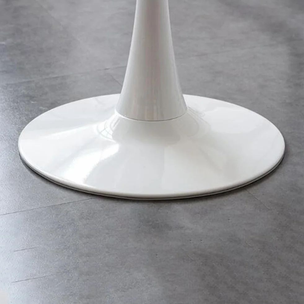 Nowoczesny okrągły stół jadalny 50/60/70/80/90 cm biały MDF Top Design cokół mały stół kuchenny i jadalnia stylowe meble do salonu