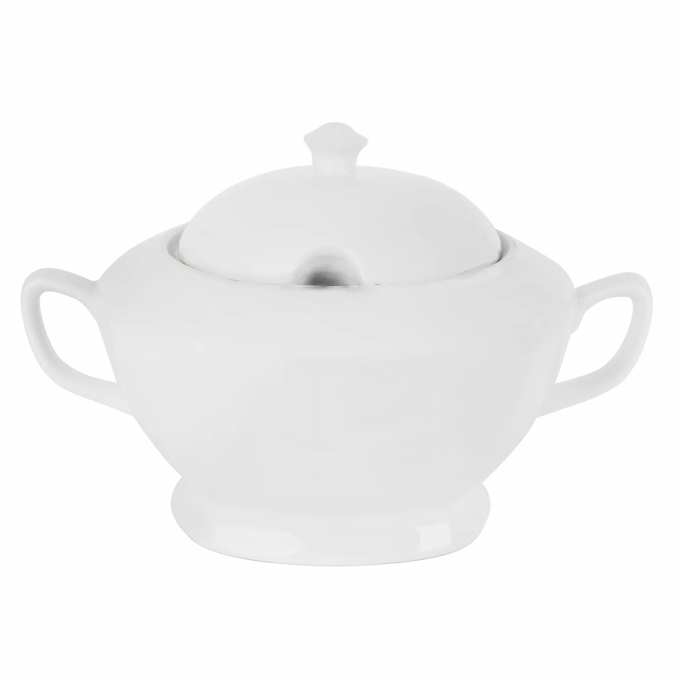 Waza do zupy Tadar 2,5 l biała Waza porcelanowa do podawania rosołu i innych zup