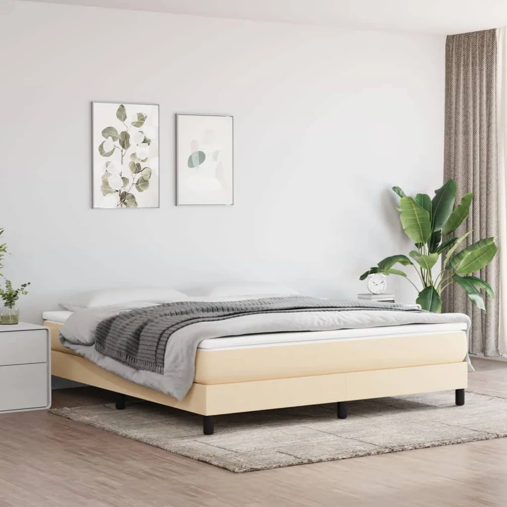 Materac ze sprężynami kieszeniowymi, średni, 160 x 200 x 20 cm, materiał kremowo-biały, 100 poliester, materac ze sprężynami kieszeniowymi, pianka dla osób śpiących na plecach i brzuchu