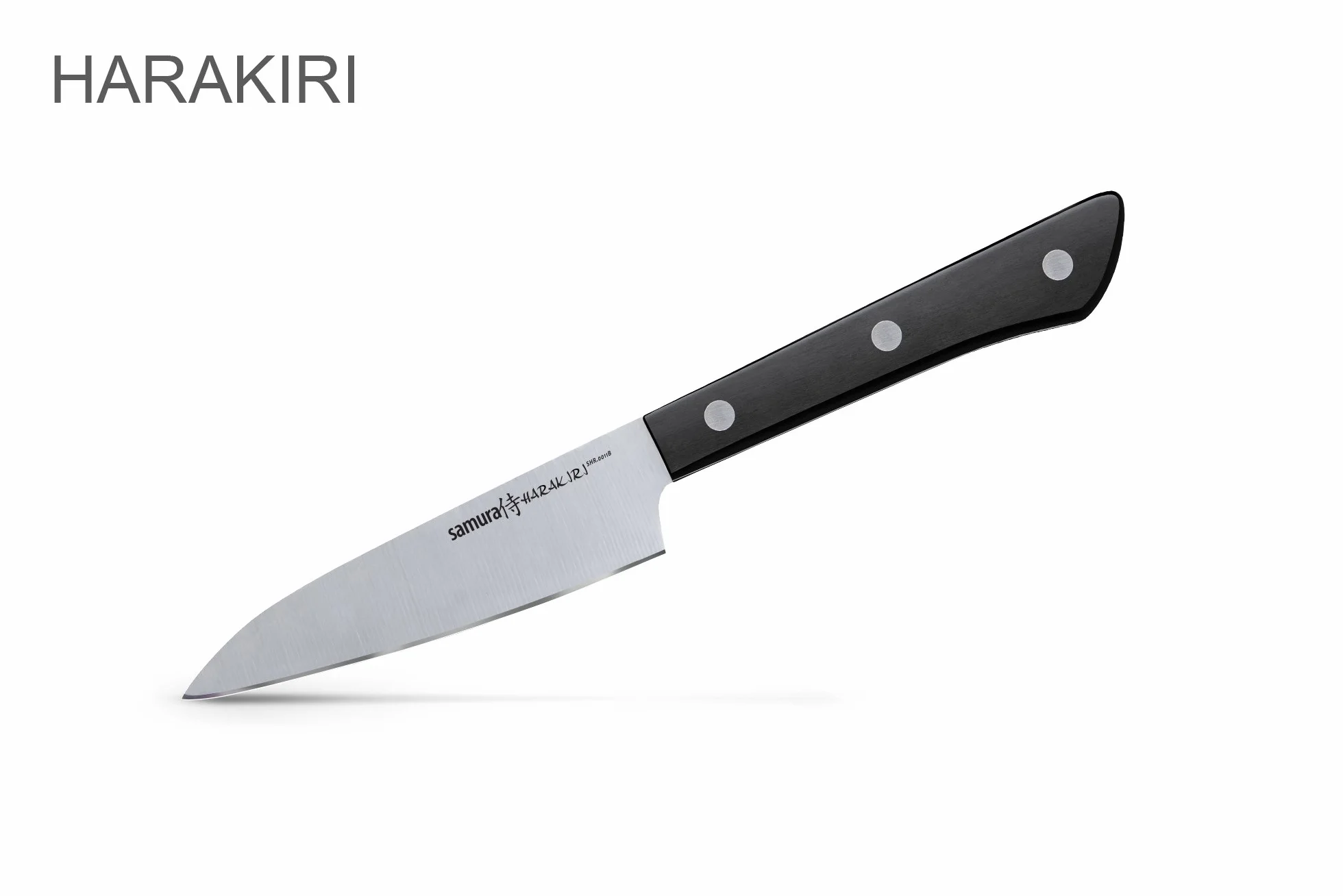 SAMURA Harakiri profesjonalny zestaw noży XXL, bardzo ostry, z 8, nóż do warzyw, nóż uniwersalny, nóż Nakiri, nóż Santoku, nóż kucharski, czarny uchwyt