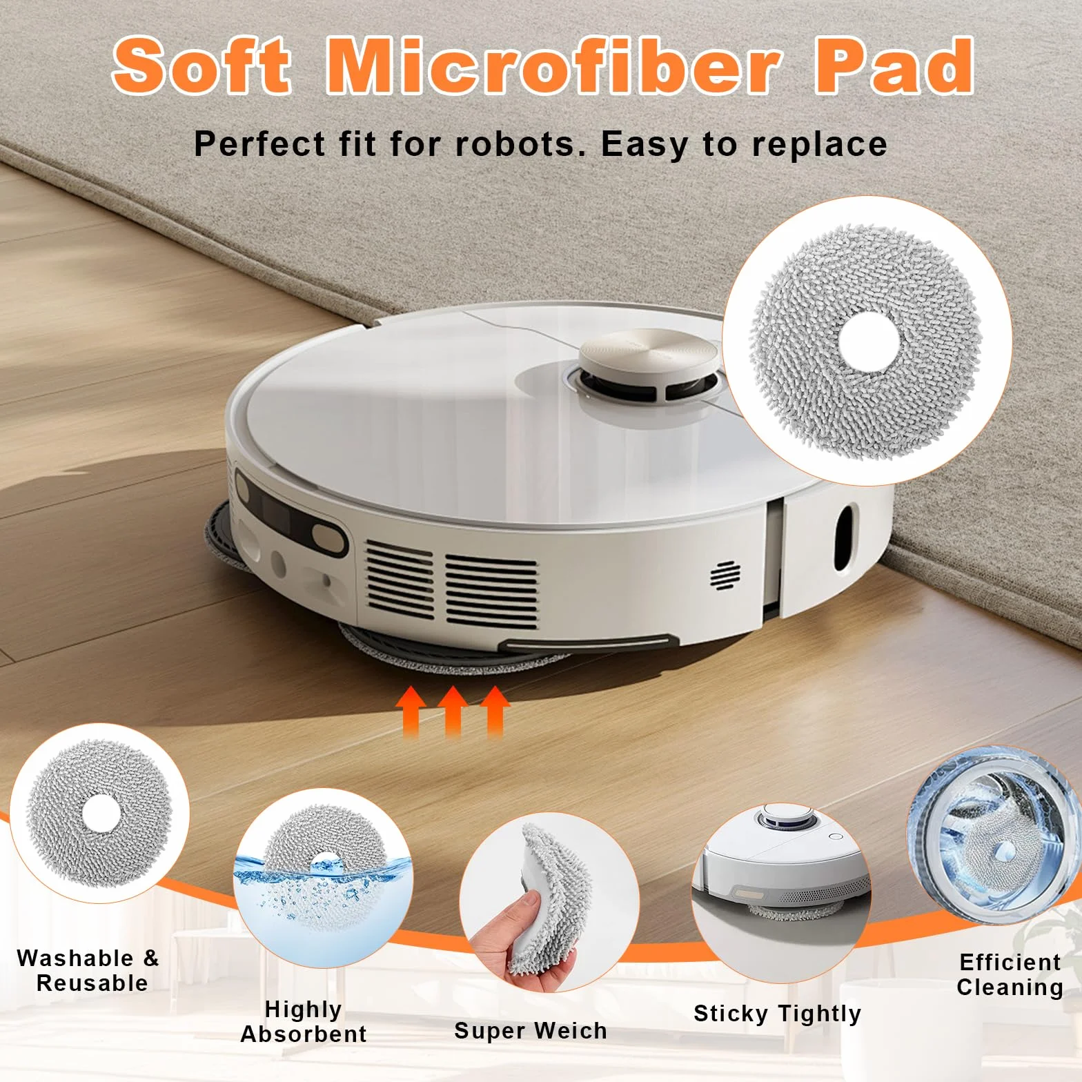 Zestaw akcesoriów kompatybilny z Xiaomi X20+ Robot Vacuum, 1 x szczotka główna 4 szczotki boczne 4 filtr HEPA 4 mop kompatybilny z Xiaomi X20 akcesoria zamienne do odkurzacza