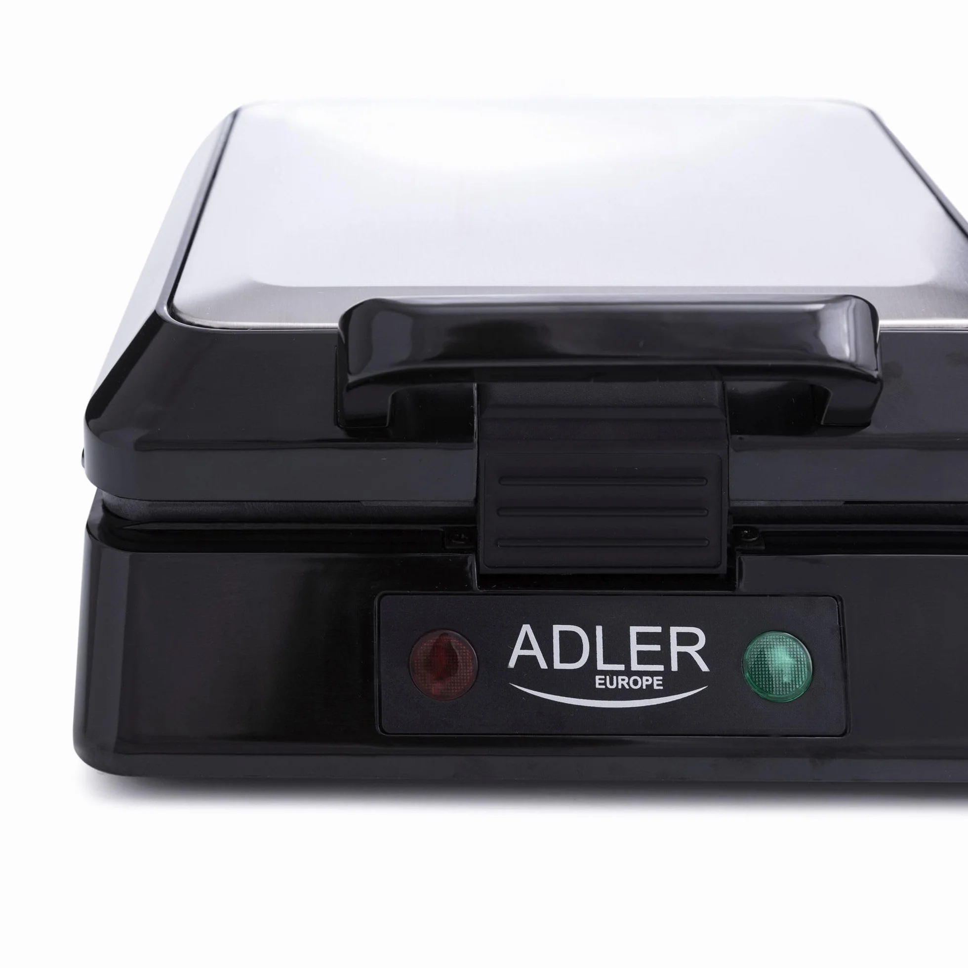 Adler AD 3036 Gofrownica, Metal/Tworzywo Sztuczne, 1300 W, Czarny/Srebrny