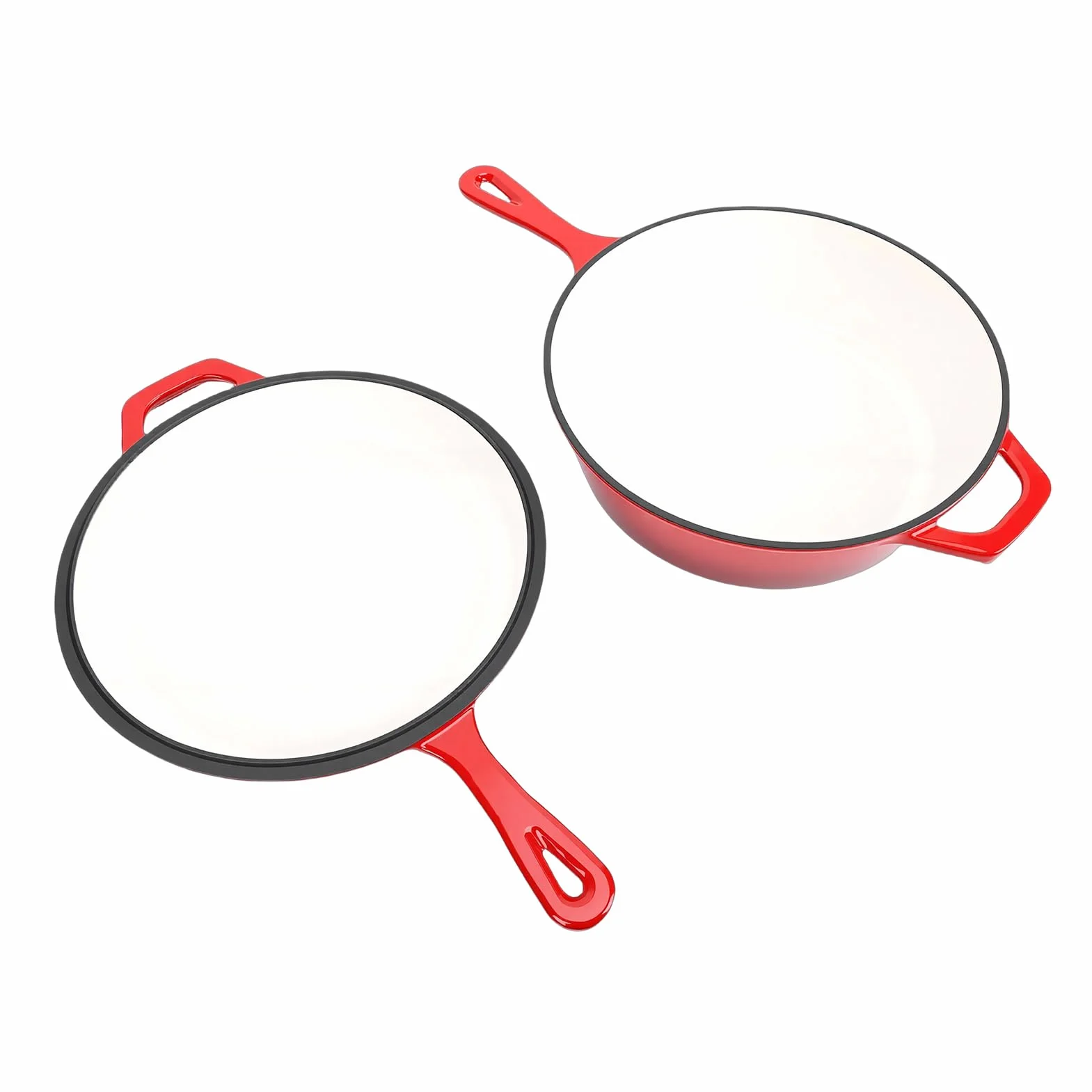 Żeliwna Patelnia z pokrywką, 4QT o Dużej Pojemności, Bezpieczna w Piekarniku Żeliwny Piekarnik Holenderski, żeliwna Brytfanna z dołączoną pokrywką do Gulaszy Pieczenie Pieczenie Smażenie