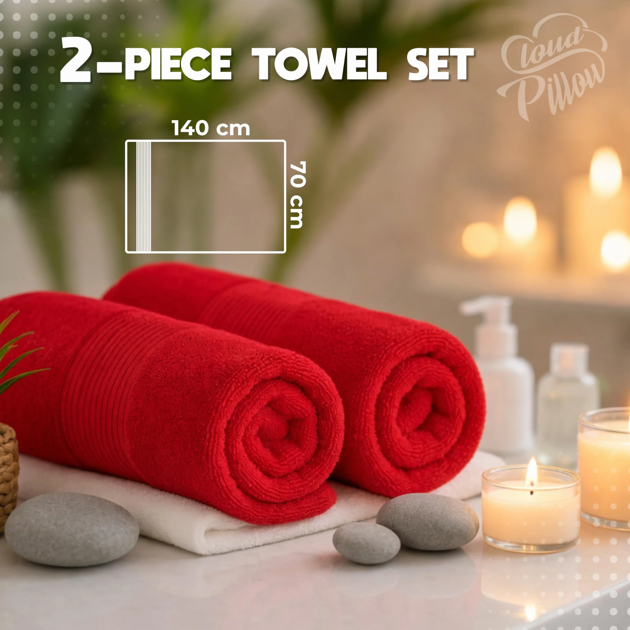 Ręczniki kąpielowe Cloud Pillow 100% bawełna 500 g/m2 100 x 150 cm Oeko-Tex