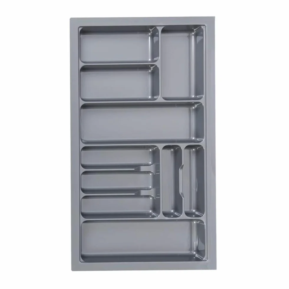 Omabeta 900mm Plastikowa Wkładka do Szuflady na Sztućce Trwałe Noże i Widelce Organizer do Przechowywania do Kuchni w Domu Szary Rozmiar 33,07x18,90x2,17 Cala (Szary)